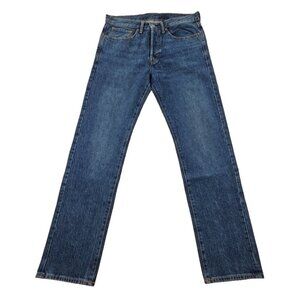 H&M &Denim Jeans Men's 34x32 Medium Wash Button Fly 100% Cotton EUC Classic